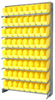Sloped Rack, 8Shelves, 64Bins, Yellow; Shelving Unit Type Quantum Storage - 44AC6539 - Newark, An Avnet Company