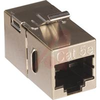 Coupler, In-Line, CAT5e, Black, Shielded, fits into 0.790 in. opening - 70088129 - Allied Electronics, Inc.