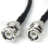 BNC Male to BNC Male Cable RG-58 Coax in 12 Inch and RoHS - SCA23058-12 - Fairview Microwave Inc.