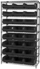 Open Wire Shelving, 9Shelves, 24Bin, Blk; Shelving Unit Type Quantum Storage - 44AC8595 - Newark, An Avnet Company
