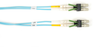 LCLC 1m LockPORT Key Lock OM3 PVC MM 10GbE Fiber Patch Cable - FOR-SL-10-005M-LCLC - Black Box