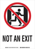 Glow-In-The Dark Safety Guidance Aluminum Sign - NYC Approved - 81884 - Brady Corporation