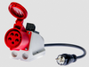 Three-phase socket adapter 32 A for PAT (5P, switchable) -- WAADAPAT32PR
