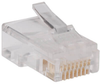 RJ45 Plugs for Round Solid / Stranded Conductor 4-pair Cat5e Cable, 100-Pack -- N030-100