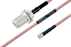 MIL-DTL-17 N Female Bulkhead to SMA Male Cable 100 cm Length Using M17/60-RG142 Coax - PE3M0020-100CM - Pasternack