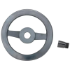 Aluminum Dished Hand Wheel Without Handle: 8.00 in Diameter, 2 Spokes, Bore -- EC-1080 - Image