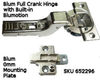 Blum Blumotion Hinge for Frameless Inset Cabinets - 701124 - HardwareSource, Inc.
