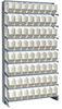 Sloped Rack, 8Shelves, 64Bins, Clear; Shelving Unit Type Quantum Storage - 42AC5691 - Newark, An Avnet Company