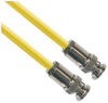 TRB Plug 3-Slot Male to TRB Plug 3-Slot Male 75 Ohm Triaxial cable Yellow jacket 0.245