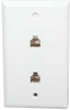 RJ12 6P6C Double Wall Plate Jacks -- 68WP-32 - Image