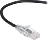 10FT Black CAT6 Slim 28AWG Patch Cable 250MHz UTP CM Snagless -- C6PC28-BK-10 - Image