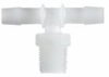 Barbed fittings, NPT male branch tees, Kynar, 1