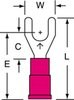 3M Scotchlok Red Non-Locking Butted Vinyl Butted Fork & Spade Terminal MVU18-8FK - 0.9 in Length - 0.34 in Fork Width - #8 Stud - 054007-01176 - R. S. Hughes Company, Inc.