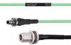 Temperature Conditioned Low Loss SMA Female Bulkhead to N Female Bulkhead Cable LL142 Coax in 36 Inch - FMHR0150-36 - Fairview Microwave Inc.
