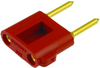 Double Pin Tip Plug With Shorting Bar, 3000V, 5A, Red; Gender Pomona - 90B1023 - Newark, An Avnet Company