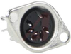 DIN receptacle; straight; metal recessed - 70214297 - Allied Electronics, Inc.