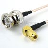 BNC Male to RA SMC Plug Cable RG316 Coax in 48 Inch - FMC0828316-48 - Fairview Microwave Inc.