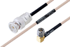 MIL-DTL-17 BNC Male to SMA Male Right Angle Cable 6 Inch Length Using M17/113-RG316 Coax - PE3M0087-6 - Pasternack