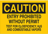 Admittance Sign - 22067 - Brady Corporation