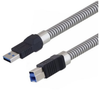 Metal Armored USB 3.0 Type A to Type B male 0.3M - MUS3A00038-03M - MilesTek Corporation