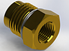 Straight Thread O-Ring / Female Pipe Adapter, 9/16-18 UNF male x 1/8