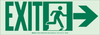 Brady Bradyglo B-984 Polyester Rectangle White Exit Sign - 21 in Width x 7 in Height - Glow in the Dark - TEXT: EXIT - 114649 - 754473-17693 - R. S. Hughes Company, Inc.