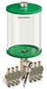 Green Color Key, Clear View Multiple Feed Electro Lubricator, 1/2 gal Pyrex Reservoir, 6 Feeds, 1/8