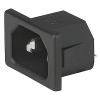 IEC Appliance Inlet C14/C18, Snap-in Mounting, Front Side, Solder or Quick-connect or Screw-on Terminal - 1061 - SCHURTER Inc