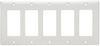 Decorator Wall Plate, Five Gang, White -- SP265W - Image