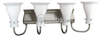 Four-Light Wall Bracket Light Fixture - P3148-03 - bulbs.com