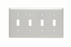 Toggle Switch Wall Plate, Four Gang, Aluminum -- SA4