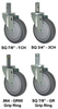 Stem Caster - Gray Soft Rubber Wheel - Model K3 - K3RF5X - Caster City, Inc.