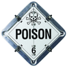 Brady Square White Chemical Warning Placards & Placard Kits Sign - TEXT: POISON - 59955 - 754476-59955 - R. S. Hughes Company, Inc.