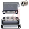 HAN 16A Kit (16 poles + Ground) Side Entry Metal Hood, Straight Bulkhead Housing - 70103910 - Allied Electronics, Inc.