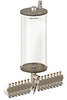 Levelux Clear View Multiple Feed Electro Lubricator, 1 gal Acrylic Reservoir, 15 Feeds, 1/8