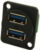 Stacked Usb Conn, Xlr Shell, Rcpt, 2Port; Usb Connector Type Cliff Electronic Components - 22AC4365 - Newark, An Avnet Company