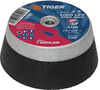 Weiler TIGER Aluminum Oxide Cup Rock - Type 11 - Flaring Cup - 4 in Diameter - 5/8-11 Center Hole - Thickness 2 in - 57401 - 012382-57401 - R. S. Hughes Company, Inc.