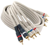 100ft Hi-Resolution Component Video - Stereo Audio RCA RGB - Red White Cable -- 254-6HDIV - Image