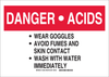 Brady B-401 Polystyrene Rectangle White Chemical, Biohazard, Hazardous & Flammable Material Sign - 14 in Width x 10 in Height - 18258 - 754473-16527 - R. S. Hughes Company, Inc.