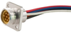 Mini-Link Receptacle, Male Flange Mount, 2 pole, 1' - 102PF0010M - Remke Industries