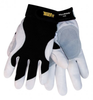 Tillman TrueFit 1470 Black/White XL Grain Goatskin Leather/Spandex Full Fingered Work & General Purpose Gloves - Leather Palm Coating - Smooth Finish - 10 in Length - 1470XL - 1470XL - R. S. Hughes Company, Inc.