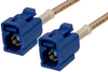 Blue FAKRA Jack to FAKRA Jack Cable 60 Inch Length Using RG316 Coax - PE38754C-60 - Pasternack