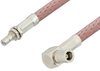 SMB Plug Right Angle to SMB Jack Bulkhead Cable 36 Inch Length Using RG142 Coax, RoHS - PE34471LF-36 - Pasternack