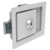 Push-to-Close Latch, Medium Size, Locking, 7.9mm  Grip, Steel, Powder Coated, Silver - 64-22-15 - Southco