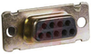 D-Sub Receptacle, Crimp; 9; Female; Copper Alloy; Gold - 70081097 - Allied Electronics, Inc.