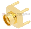 SMP Male (Plug) Limited Detent PCB Connector Thru Hole, Solder Square Body, Up To 8 GHz - SC5186 - Fairview Microwave Inc.