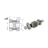 Modular Bellows Coupling, Size 0, Bore Sizes: 12 / 12 mm, 49.3mm Overall Length -- S50SFXM00H12H12 - Image