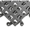 Wearwell Ergodeck 564 White PVC Anti-Fatigue Modular Mat Tile - 6 in Width - 9 in Length - 715411-04055 -- 715411-04055