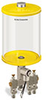 Yellow Color Key, Clear View Multiple Feed Electro Lubricator, 1/2 gal Acrylic Reservoir, 3 Feeds, 1/4” OD Tube Outlets, 24VDC - B5162-064AB03024D1YW - Oil-Rite Corp.