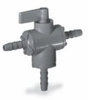 Ball valve, 3-way, 1/4